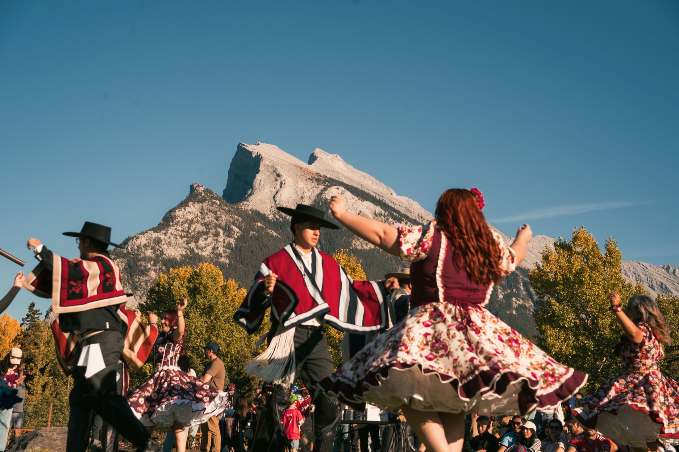 Dancers performing at a Bow Valley cultural festival